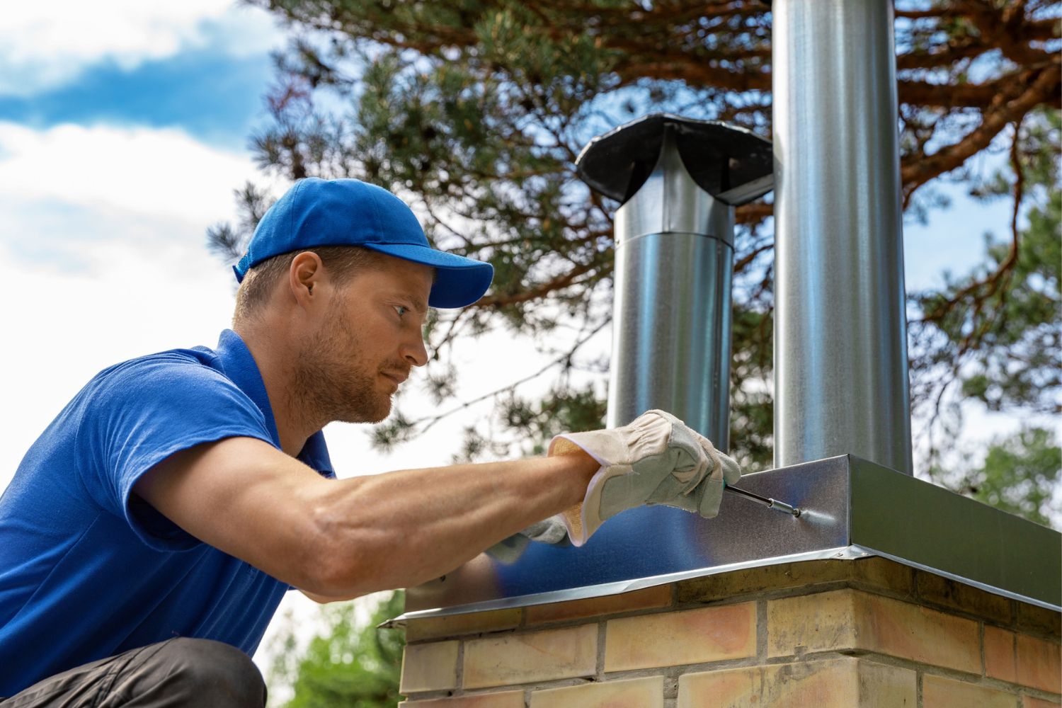 Chimney cap installation